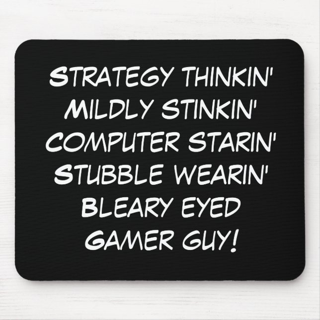 gamer guy rhyme! mouse mat (Front)