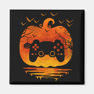 GAMER HALLOWEEN COSTUME PUMPKIN GAMER LOVER FALL MAGNET