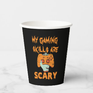 Gamer Halloween Gaming Skills are Scary funny Paper Cups