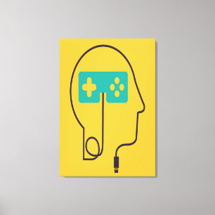 Gamer Head Canvas Print