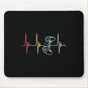 Gamer Heartbeat Controller For Nerd Multiplayer Ga Mouse Mat