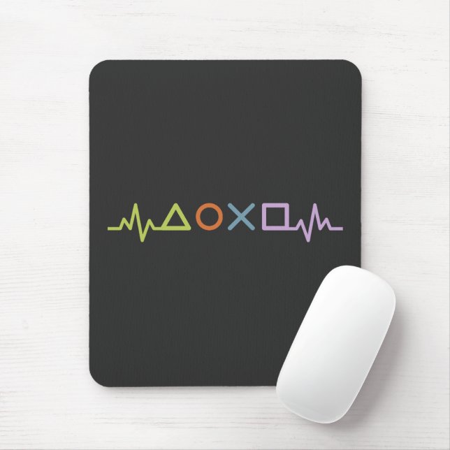 Gamer Heartbeat Controller Pulse Mouse Mat (With Mouse)