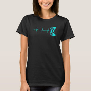 Gamer Heartbeat For Gaming Geeks And Gaming Enthus T-Shirt