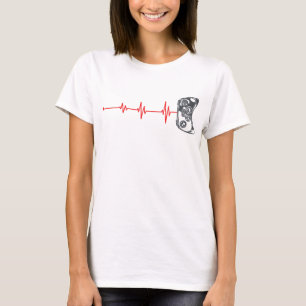 Gamer Heartbeat Funny Cool Video Games Gaming Vint T-Shirt