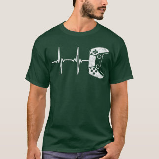 Gamer Heartbeat Funny Video Games Gift for Boys Me T-Shirt