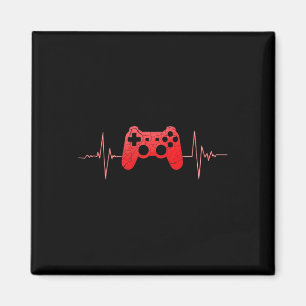 Gamer Heartbeat Pulse Video Game Controller Gaming Magnet