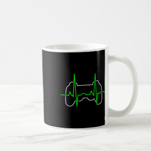 Gamer Heartbeat Pulse Video Game Lover Funny Cool Coffee Mug