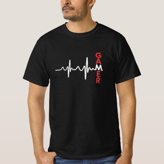 Gamer Heartbeat T-Shirt (Front)