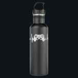 Gamer Heartbeat Video Game Controller Gaming Vinta 710 Ml Water Bottle<br><div class="desc">Gamer Heartbeat Video Game Controller Gaming Vintage Retro</div>