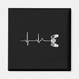 Gamer Heartbeat Video Game Lover Gift Shirt Magnet