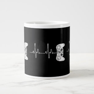 Gamer Heartbeat Video Game Lover Large Coffee Mug