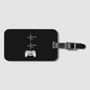 Gamer Heartbeat Video Game Lover Luggage Tag