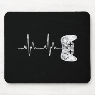 Gamer Heartbeat Video Game Lover Mouse Mat