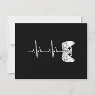 Gamer Heartbeat Video Game Lover  Save The Date