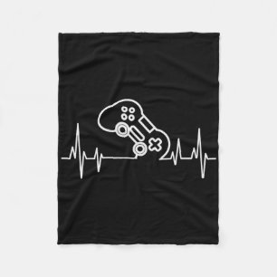 Gamer Heartbeat Video Games Boys Teens Boys Kids Fleece Blanket