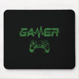 Gamer Heartbeat Video Games Gaming Boys Teens Men Mouse Mat