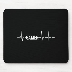 Gamer Heartbeat Video Games Lover Mouse Mat