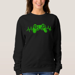 Gamer Heartbeat Video Games Teens Gaming Boys Girl Sweatshirt