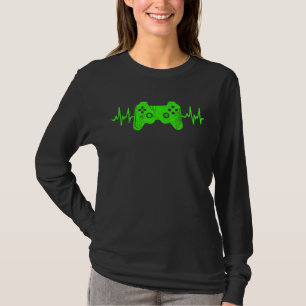Gamer Heartbeat Video Games Teens Gaming Boys Girl T-Shirt