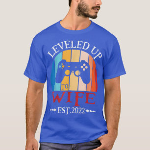 Gamer Husband And Wife Wedding Levelled Up To Wife T-Shirt