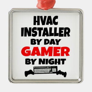 Gamer HVAC Installer Metal Tree Decoration