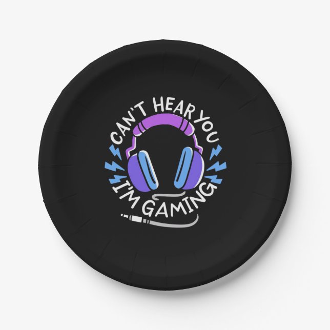 Gamer I Am Gaming Paper Plate (Front)