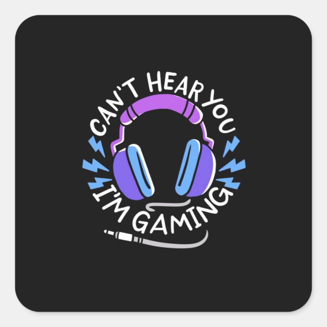 Gamer I Am Gaming Square Sticker (Front)