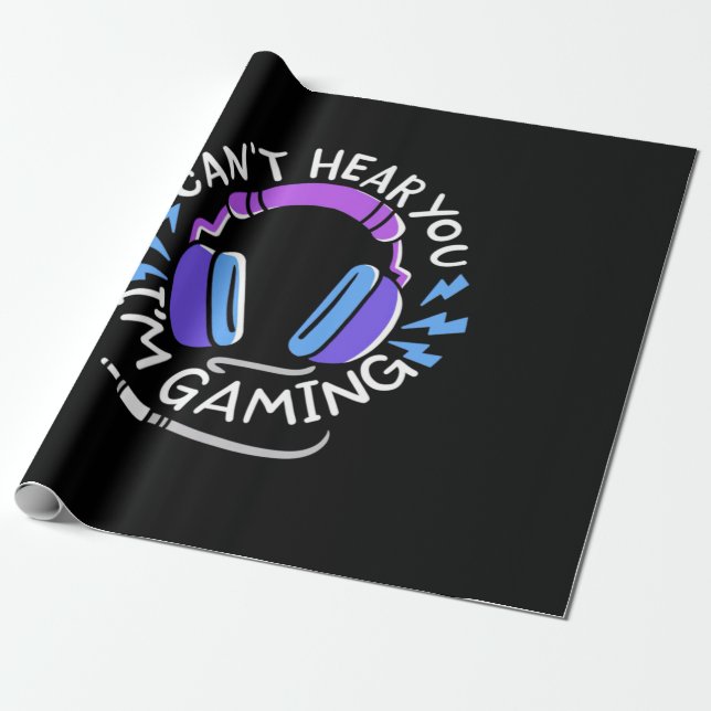 Gamer I Am Gaming Wrapping Paper (Unrolled)