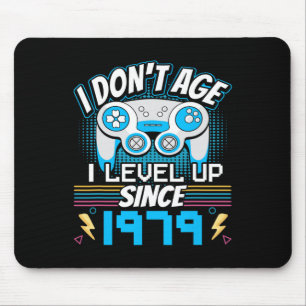 Gamer I Don't Age I Level Up Since 1979 Gaming Bir Mouse Mat