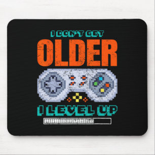Gamer I Don't Get Older I Level Up Gaming Retro Ga Mouse Mat