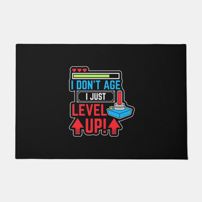 Gamer I Just Level Up Doormat (Front)