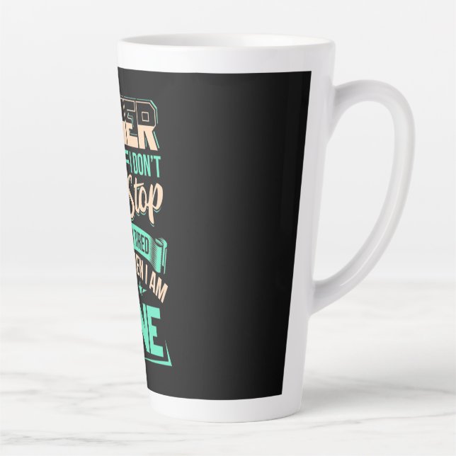 Gamer I Stop When I Am Done Latte Mug (Right)
