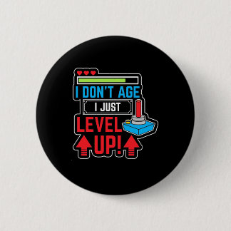 Gamer Just Level Up 6 Cm Round Badge