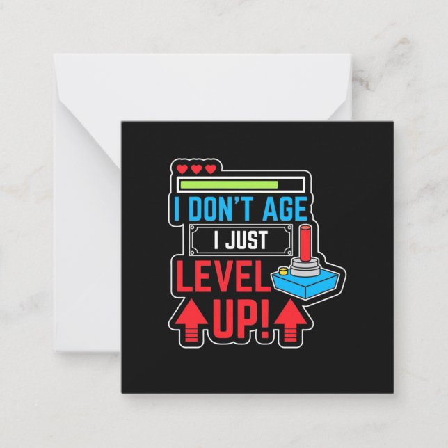Gamer Just Level Up Card (Front)