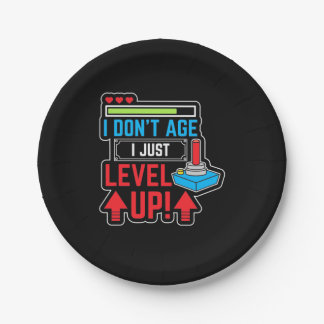 Gamer Just Level Up Paper Plate