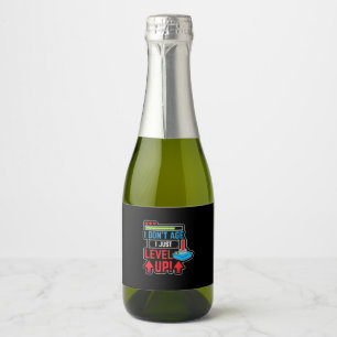 Gamer Just Level Up Sparkling Wine Label