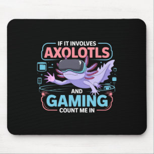 Gamer Kawaii Axolotl Anime Theme Fun For All  Mouse Mat