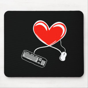 Gamer Keyboard And Mouse Video Game Heart Gaming L Mat