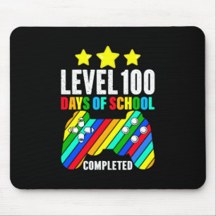 Gamer Level 100 Days Of School Completed Mouse Mat