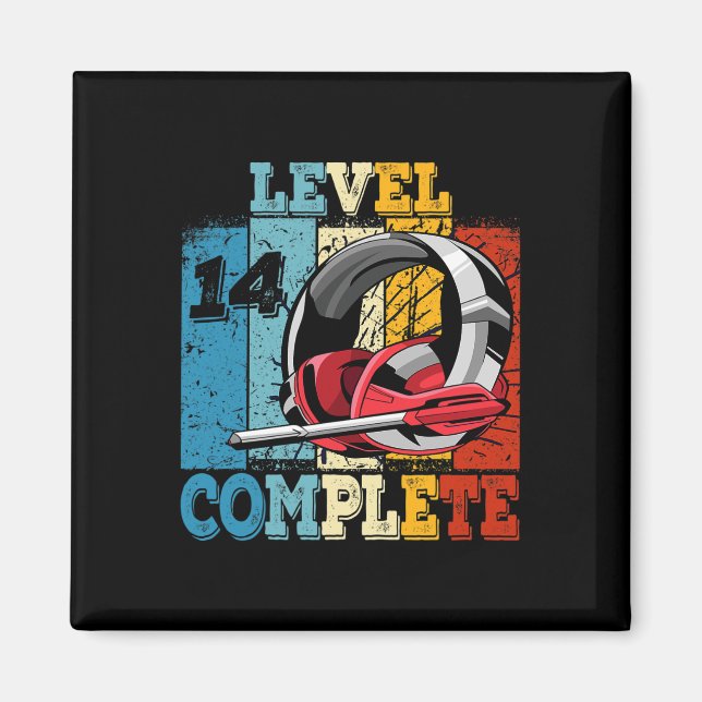 Gamer Level 14 Unlocked Complete Gaming Controller Magnet (Front)