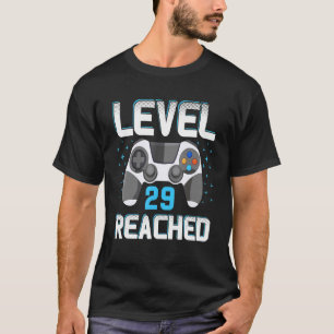Gamer Level 29 Reached  29th Birthday T-Shirt