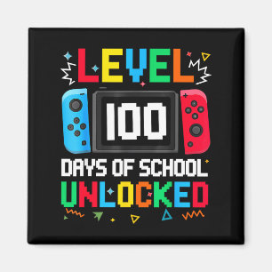 Gamer Level Unlocked 100 Days Of School Student Bo Magnet