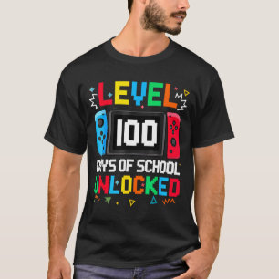 Gamer Level Unlocked 100 Days Of School Student Bo T-Shirt