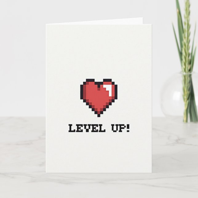 Gamer Level Up Birthday Card (Front)