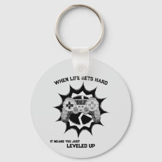 Gamer Levelled Up Quote Key Ring