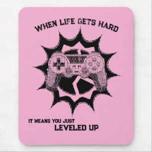 Gamer Levelled Up Quote Mouse Mat