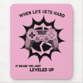 Gamer Levelled Up Quote Mouse Mat