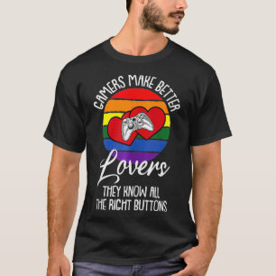 Gamer LGBTQ Retro Gay Pride Video Game Controller T-Shirt