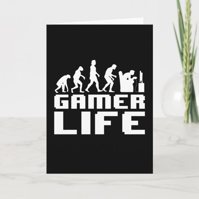 Gamer life Funny Gaming Video Game Gift Card (Front)