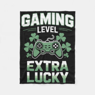 Gamer Life Gaming Level Extra Lucky For Console Fa Fleece Blanket